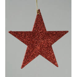 Item 360058 Red Glitter Star Ornament