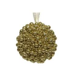 Item 360166 Gold Beaded Ball Ornament