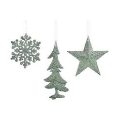 Item 360174 Green Snowflake/Tree/Star Ornament