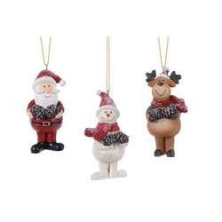 Item 360183 Santa/Snowman/Deer Ornament
