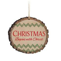 Item 364021 Christmas Begins With Christ Ornament