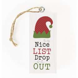 Item 364209 Nice List Drop Out Ornament