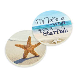 Item 364215 Starfish & Make A Wish Upon A Starfish Car Coasters 2-Pack