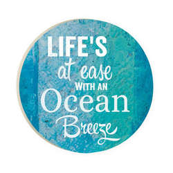 Item 364221 Life's At Ease With An Ocean Breeze Car Coaster