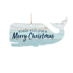 Item 364502 Whale Wish You A Merry Christmas Ornament