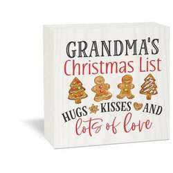 Item 364644 Grandmas Christmas List Sign
