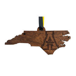 Item 367001 Appalachian State University Mountaineers State Map Ornament