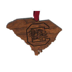 Item 367011 University of South Carolina Gamecocks State Map Ornament