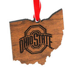 Item 367017 Ohio State University Buckeyes State Map Ornament
