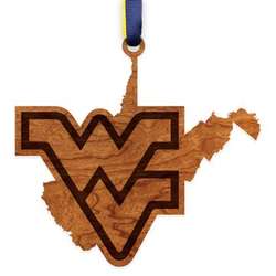 Item 367026 West Va State Map Ornament