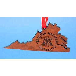 Item 367027 Virginia Military Institute Keydets State Map Ornament