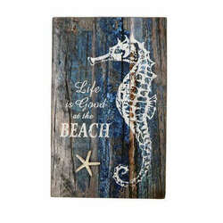 Item 396072 Life Is Good at the Beach Seahorse Sign