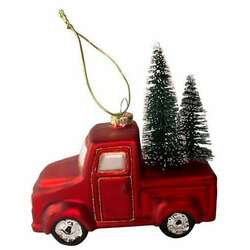 Item 396141 thumbnail Red Truck With Tree Ornament