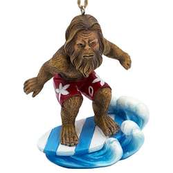 Item 396162 Surfing Bigfoot Ornament
