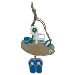 Item 396239 Beach Chair With Dangle Flip Flop Ornament
