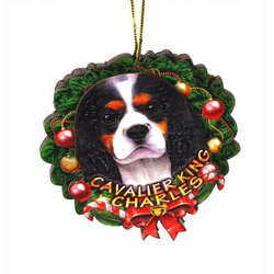 Item 398021 Cavalier King Charles Spaniel Wreath Ornament