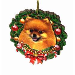 Item 398025 Pomeranian Wreath Ornament