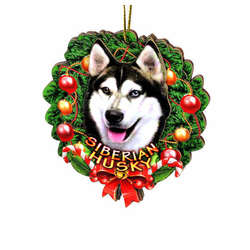 Item 398036 Siberian Husky Wreath Ornament