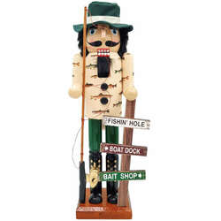 Item 401237 Today Im Fishing Nutcracker