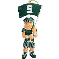 Item 401259 thumbnail Mich State Mascot Flag Ornament