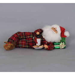 Item 403001 Lying Wine Midnite Snack Santa Decoration
