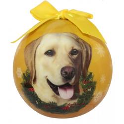 Item 407085 Shatterproof Yellow Labrador Retriever Ball Ornament