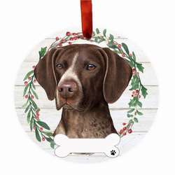Item 407372 thumbnail GERMAN SHOTHAIRED POINTER WREATH ORNAMENT