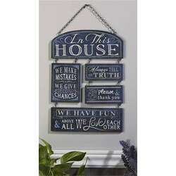 Item 408631 In This House Chalk Talk Wall Plaque