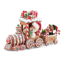 Item 410215 Possible Dreams Gingerbread Train Santa Figure