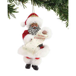 Item 410219 African-American Merry Christmas Ornament