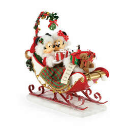 Item 410250 Possible Dreams Disney Mickey and Minnie Mouse Sleigh Bells and Mistletoe