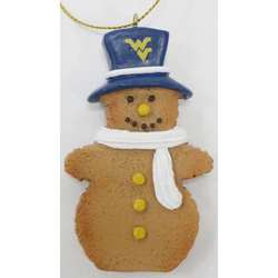 Item 416033 West Virginia University Mountaineers Cookie Dough Snowman Ornament