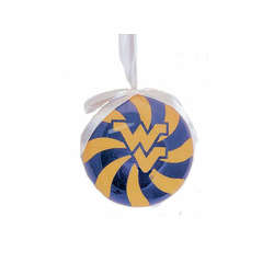 Item 416103 West Virginia University Mountaineers Peppermint Ornament
