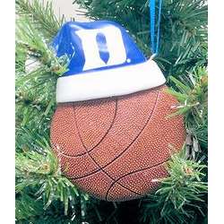 Item 416162 Duke University Blue Devils Santa Hat With Basketball Ornament