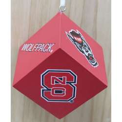 Item 416178 North Carolina State University Wolfpack Cube Ornament