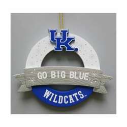 Item 416196 Kentucky Wreath With Banner Ornament