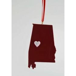Item 416260 thumbnail University of Alabama Crimson Tide Tuscaloosa Heart Ornament