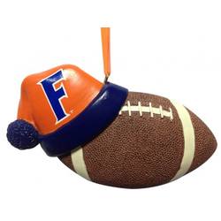 Item 416276 University of Florida Gators Santa Hat With Football Ornament