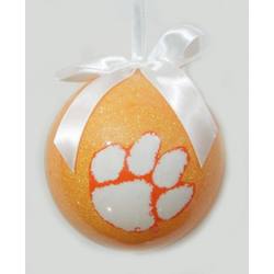 Item 416321 Clemson University Tigers Glitter Ball Ornament