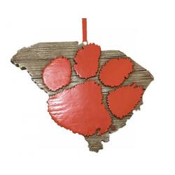 Item 416338 Clemson University Tigers Map Ornament