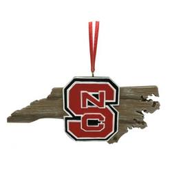 Item 416344 North Carolina State University Wolfpack Map Ornament