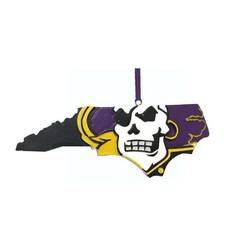 Item 416347 East Carolina University Pirates Map Ornament