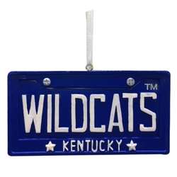 Item 416405 University of Kentucky Wildcats License Plate Ornament