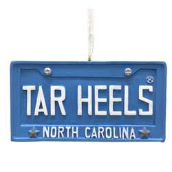 Item 416406 University of North Carolina Tar Heels License Plate Ornament