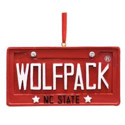Item 416407 North Carolina State University Wolfpack License Plate Ornament