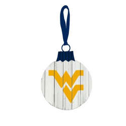 Item 416450 West Virginia University Mountaineers Slat Board Ball Ornament
