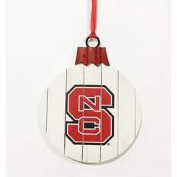 Item 416453 North Carolina State University Wolfpack Slat Board Ball Ornament