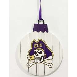 Item 416455 East Carolina University Pirates Slat Board Ball Ornament