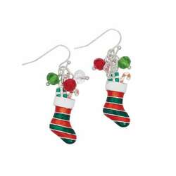 Item 418073 Holiday Stockings With Beads Earrings