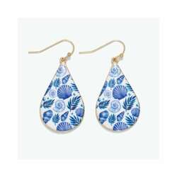 Item 418115 thumbnail White With Blue Sea Life Earrings